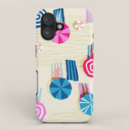 A-OK - memphis throwback neon wacka design pop art illustration beach socal vacation 1980s 80s style iPhone Case Gallery Image 1