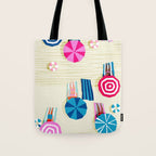 A-OK - memphis throwback neon wacka design pop art illustration beach socal vacation 1980s 80s style Tote Bag Gallery Image 1
