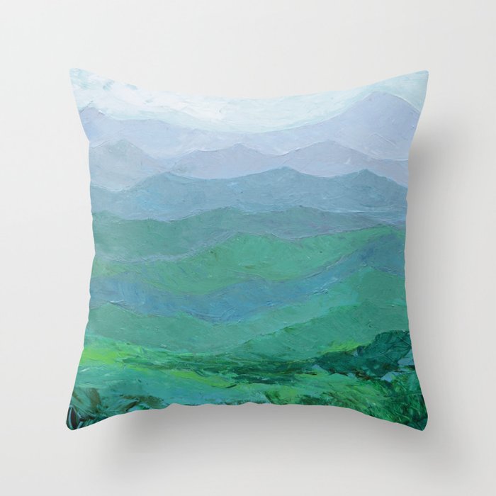 Blue Ridge Spring Throw Pillow Gallery Image 1