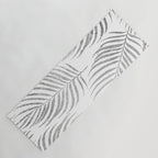 Chic elegant silver foil palm tree leaves Yoga Mat Gallery Image 1