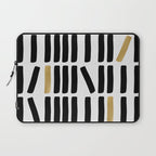 Black and Gold Abstract Laptop Sleeve Gallery Image 1