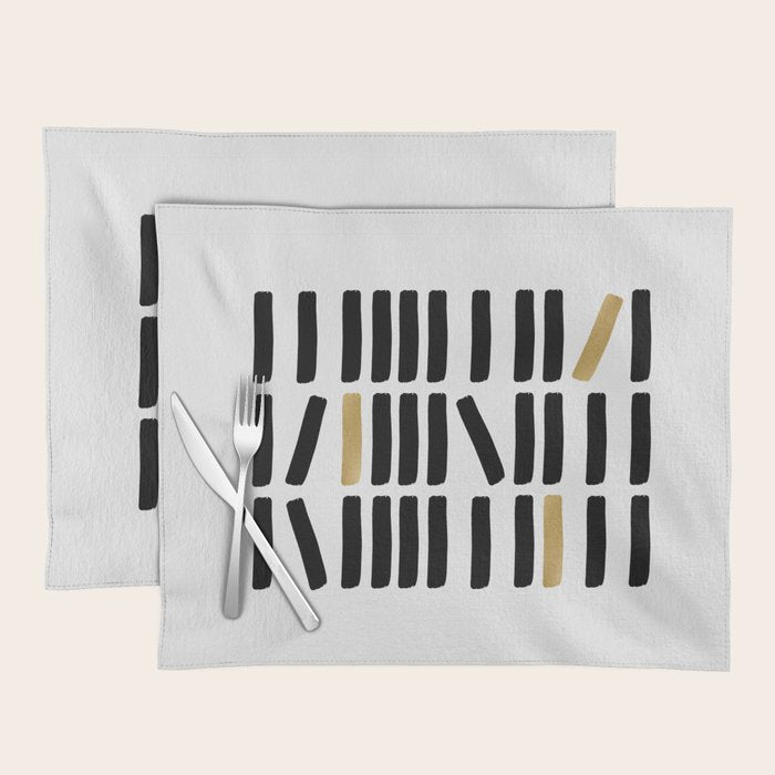 Black and Gold Abstract Placemat Gallery Image 1