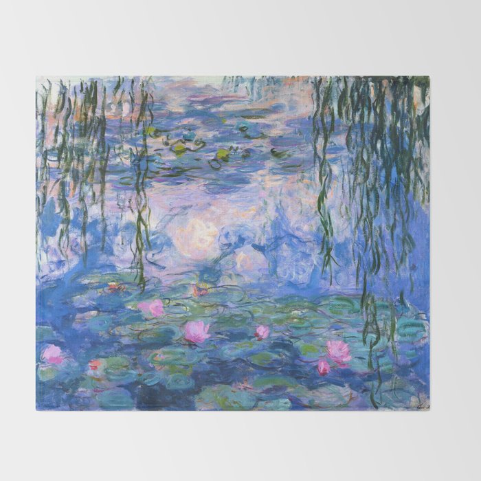 Water Lilies Monet Throw Blanket Gallery Image 2