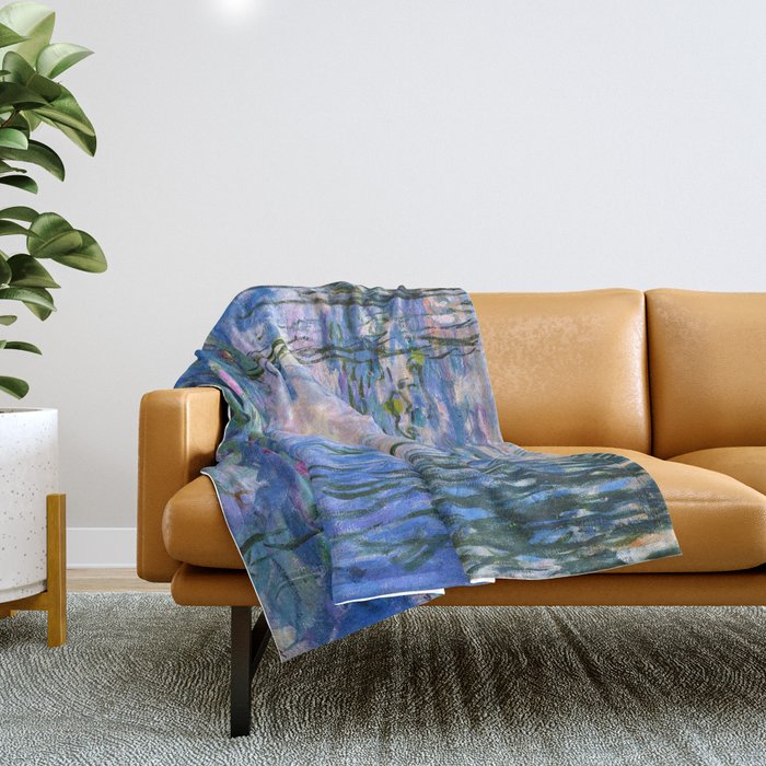 Water Lilies Monet Throw Blanket Gallery Image 1