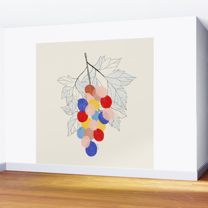 Bunch of grapes Fruit Wall Mural Gallery Image 2