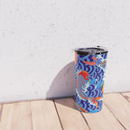 Koi fish / japanese tattoo style pattern Travel Mug Gallery Image 4