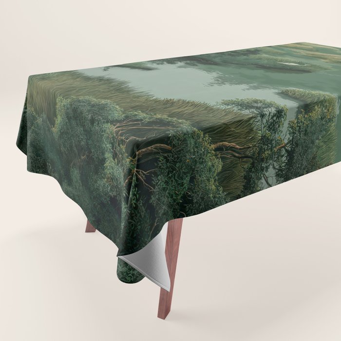 Japanese Forest Painting Sage Green Wall Art Wabi Sabi Wall Art Minimalist Japanese Poster Tablecloth Gallery Image 1