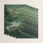 Japanese Forest Painting Sage Green Wall Art Wabi Sabi Wall Art Minimalist Japanese Poster Wrapping Paper Gallery Image 3