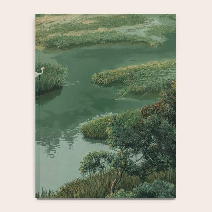 Japanese Forest Painting Sage Green Wall Art Wabi Sabi Wall Art Minimalist Japanese Poster Notebook Gallery Image 4