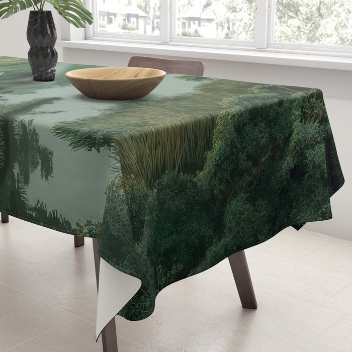 Japanese Forest Painting Sage Green Wall Art Wabi Sabi Wall Art Minimalist Japanese Poster Tablecloth Gallery Image 3