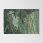 Japanese Forest Painting Sage Green Wall Art Wabi Sabi Wall Art Minimalist Japanese Poster Rug Gallery Image 2