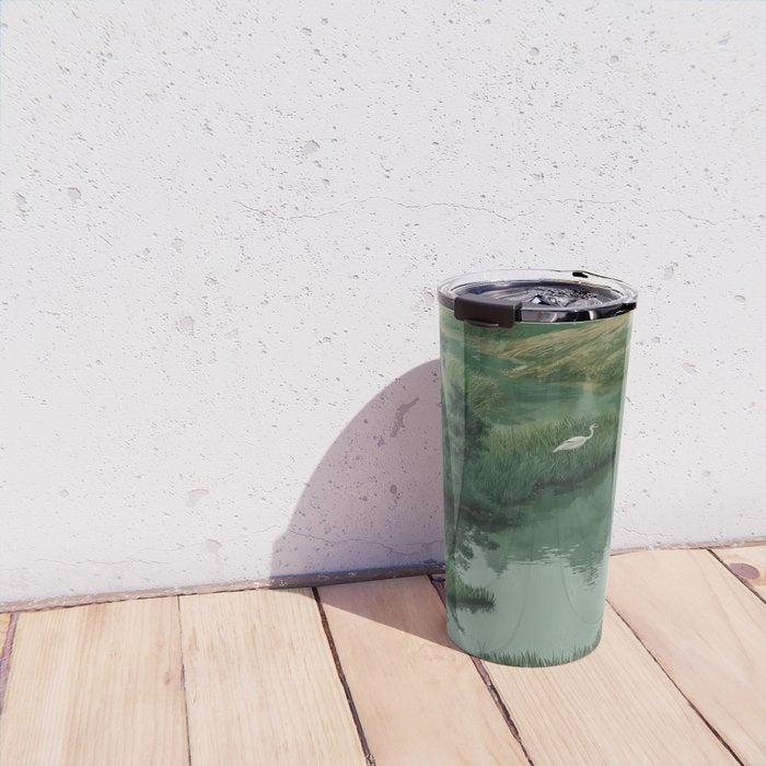 Japanese Forest Painting Sage Green Wall Art Wabi Sabi Wall Art Minimalist Japanese Poster Travel Mug Gallery Image 4