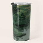 Japanese Forest Painting Sage Green Wall Art Wabi Sabi Wall Art Minimalist Japanese Poster Travel Mug Gallery Image 3