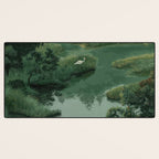 Japanese Forest Painting Sage Green Wall Art Wabi Sabi Wall Art Minimalist Japanese Poster Desk Mat Gallery Image 3