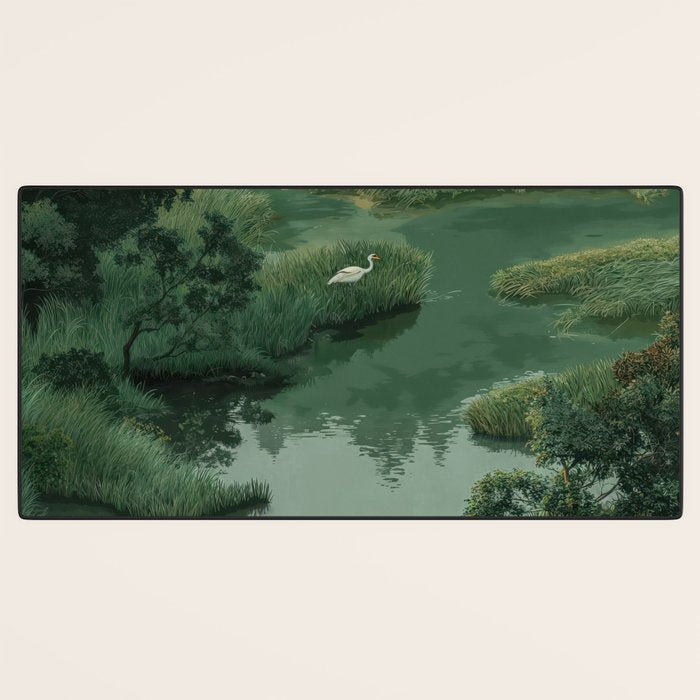 Japanese Forest Painting Sage Green Wall Art Wabi Sabi Wall Art Minimalist Japanese Poster Desk Mat Gallery Image 3