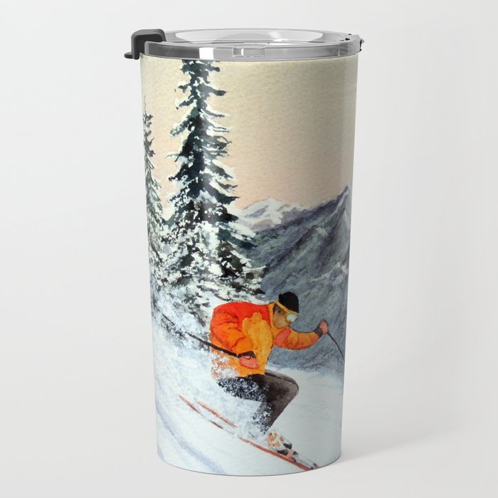 Skiing The Clear Leader Travel Mug Gallery Image 3