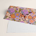 Psychedelic 70s Floral Pattern Wrapping Paper Gallery Image 2