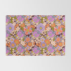 Psychedelic 70s Floral Pattern Rug Gallery Image 2
