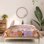 Psychedelic 70s Floral Pattern Comforter Gallery Image 3