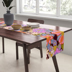 Psychedelic 70s Floral Pattern Table Runner Gallery Image 2
