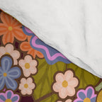 Psychedelic 70s Floral Pattern Comforter Gallery Image 4