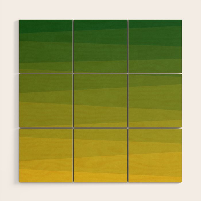 Shades of Grass - Gradient between Lime Green and Bright Yellow Wood Wall Art Gallery Image 1