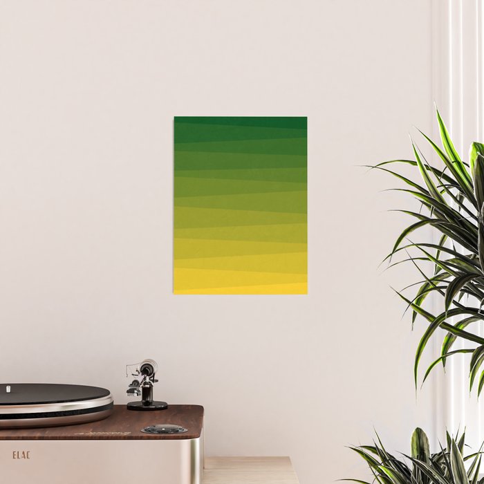 Shades of Grass - Gradient between Lime Green and Bright Yellow Poster Gallery Image 2