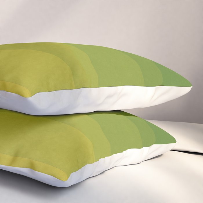 Shades of Grass - Gradient between Lime Green and Bright Yellow Pillow Sham Gallery Image 3