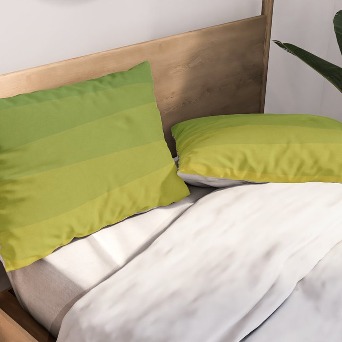 Shades of Grass - Gradient between Lime Green and Bright Yellow Pillow Sham Gallery Image 2