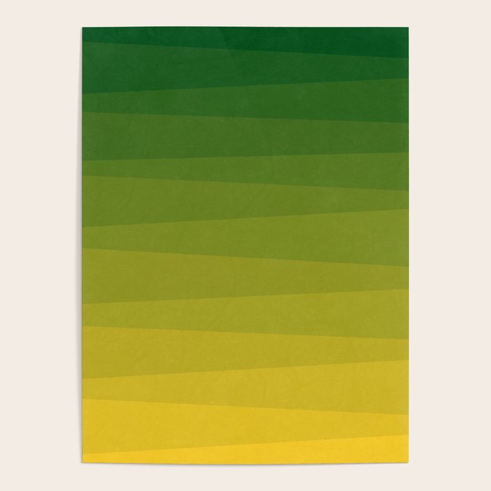 Shades of Grass - Gradient between Lime Green and Bright Yellow Poster Gallery Image 4