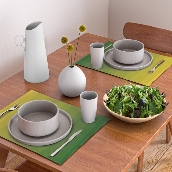 Shades of Grass - Gradient between Lime Green and Bright Yellow Placemat Gallery Image 2