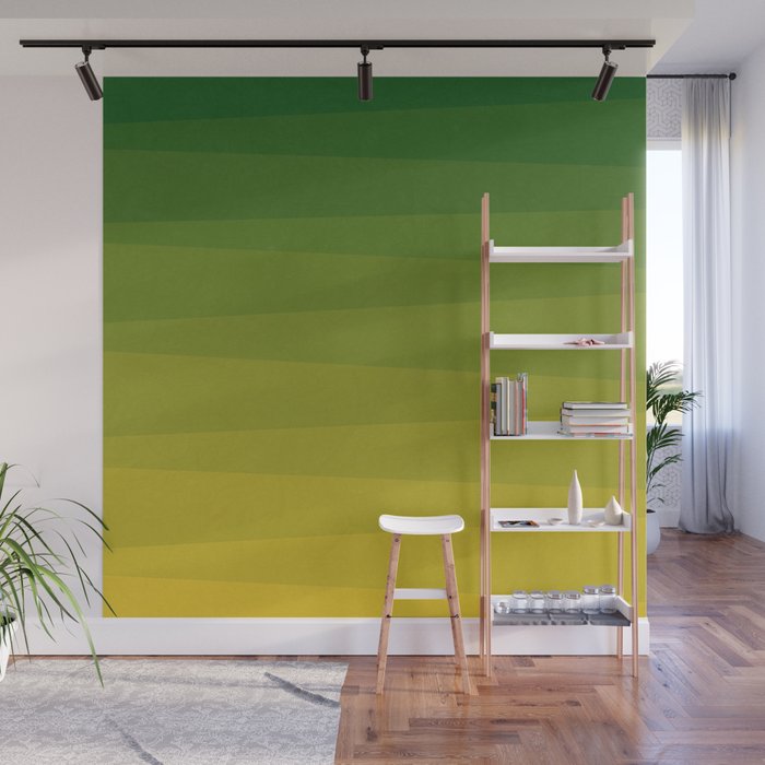Shades of Grass - Gradient between Lime Green and Bright Yellow Wall Mural Gallery Image 1