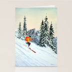 Skiing The Clear Leader Stationery Card Gallery Image 2