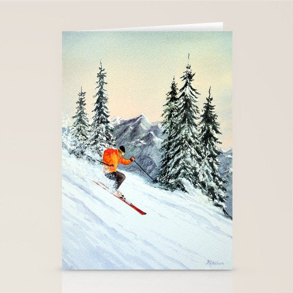 Skiing The Clear Leader Stationery Card Gallery Image 1