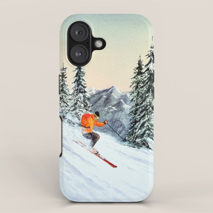Skiing The Clear Leader iPhone Case Gallery Image 1