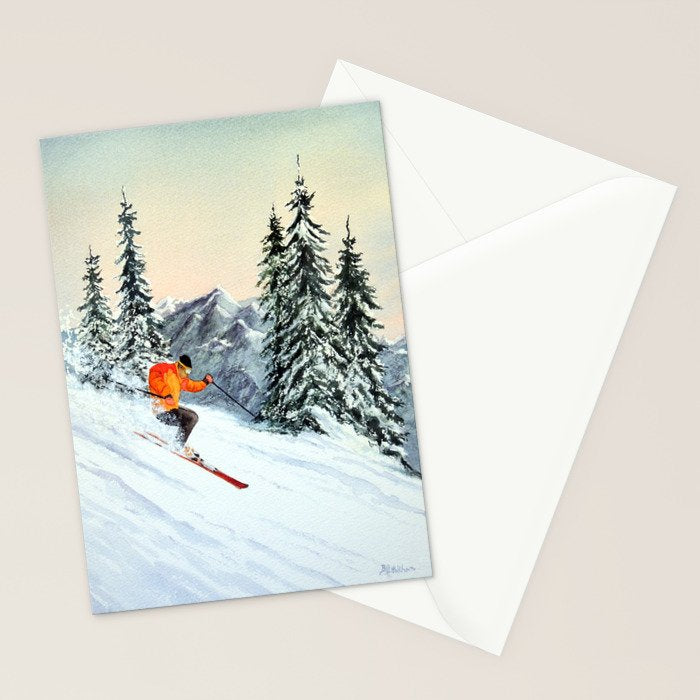 Skiing The Clear Leader Stationery Card Gallery Image 2