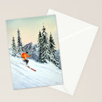 Skiing The Clear Leader Stationery Card Gallery Image 2