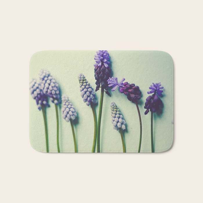 Pretty Blue Flowers Bath Mat Gallery Image 1