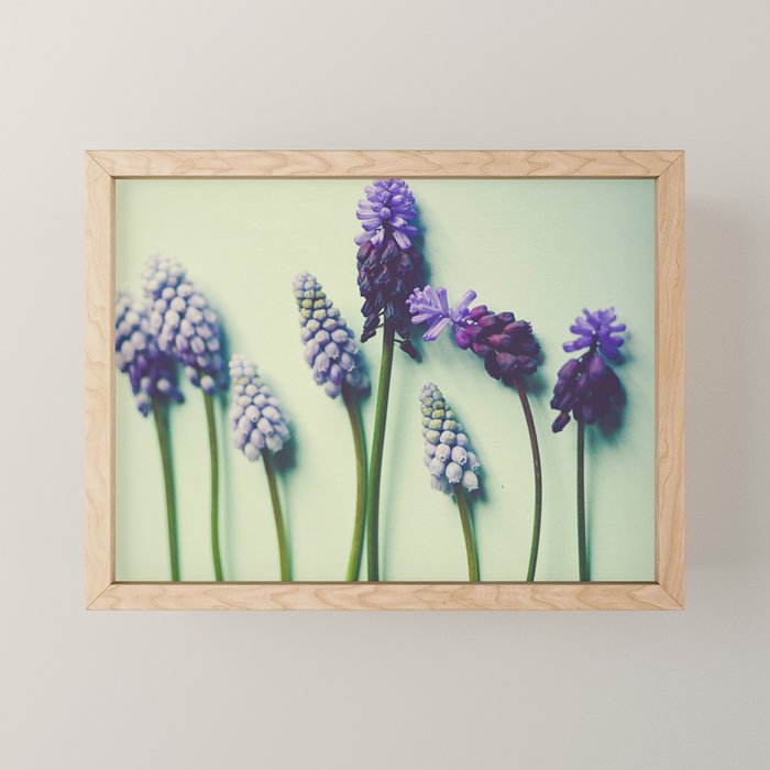 Pretty Blue Flowers Mini Art Print Gallery Image 1