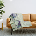 Pretty Blue Flowers Throw Blanket Gallery Image 1