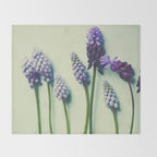 Pretty Blue Flowers Throw Blanket Gallery Image 2