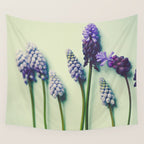 Pretty Blue Flowers Wall Tapestry Gallery Image 4