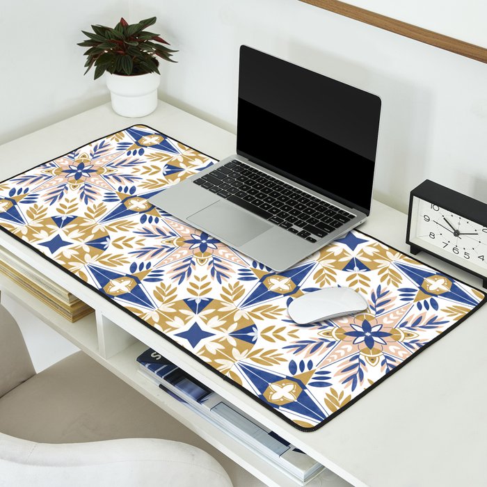 Modern circular nature tile B Desk Mat Gallery Image 2