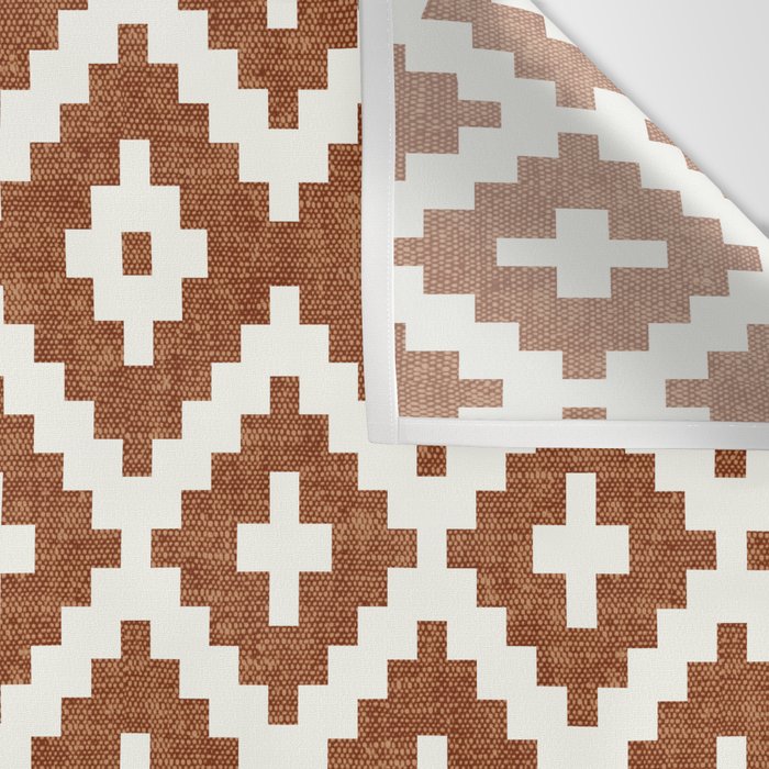 woven aztec geometric - ginger orange Wall Tapestry Gallery Image 3