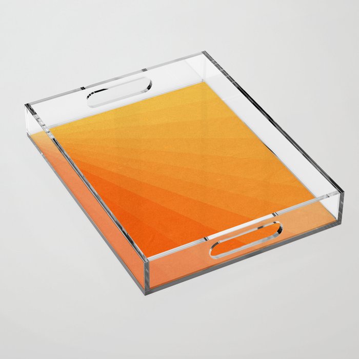 Shades of Sun - Line Gradient Pattern between Light Orange and Pale Orange Acrylic Tray Gallery Image 1