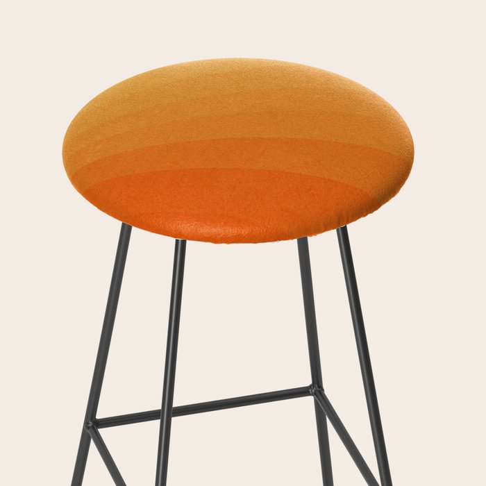 Shades of Sun - Line Gradient Pattern between Light Orange and Pale Orange Stool Gallery Image 2