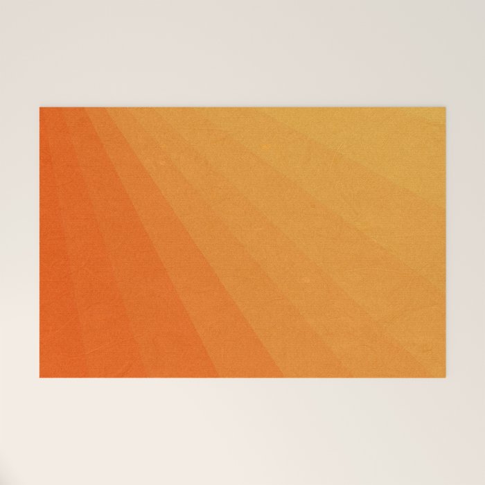 Shades of Sun - Line Gradient Pattern between Light Orange and Pale Orange Welcome Mat Gallery Image 1