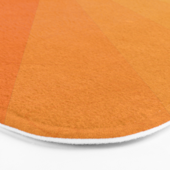 Shades of Sun - Line Gradient Pattern between Light Orange and Pale Orange Bath Mat Gallery Image 3