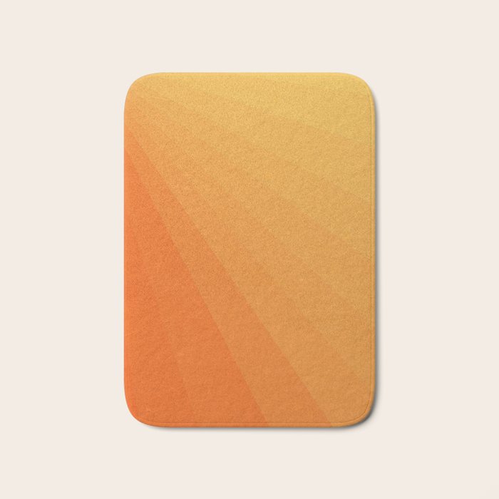 Shades of Sun - Line Gradient Pattern between Light Orange and Pale Orange Bath Mat Gallery Image 1