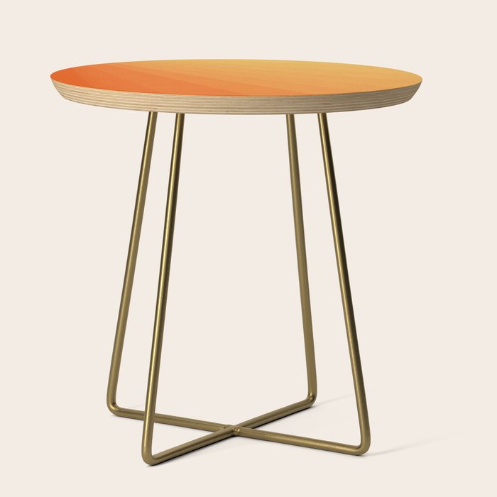 Shades of Sun - Line Gradient Pattern between Light Orange and Pale Orange Side Table Gallery Image 1
